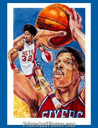 Nets Sixers DR J Julius Erving  0623