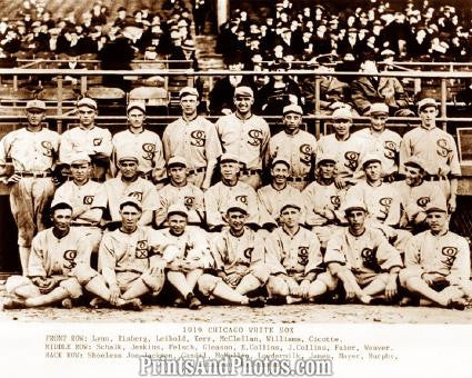 1919 Chicago Black Sox Team  0717 - Prints and Photos