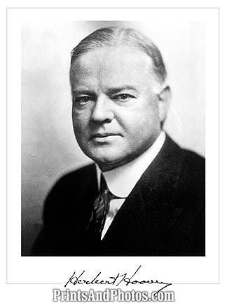 HOOVER 31st President Signature Print 0917