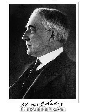 President Warren Harding Signature 0927