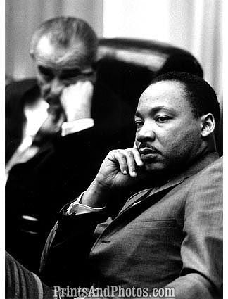 President LBJ & MARTIN LUTHER KING 0936
