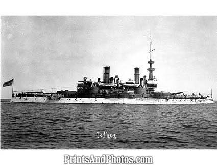 BATTLESHIP USS INDIANA  1900 0944