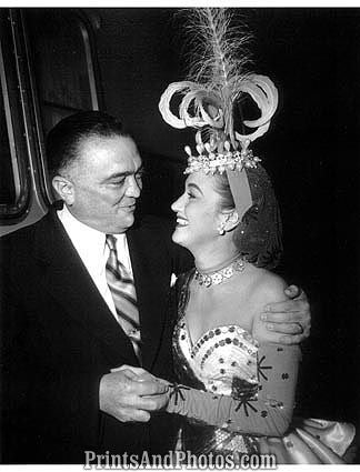 DOROTHY LAMOUR & J Edgar Hoover  0954