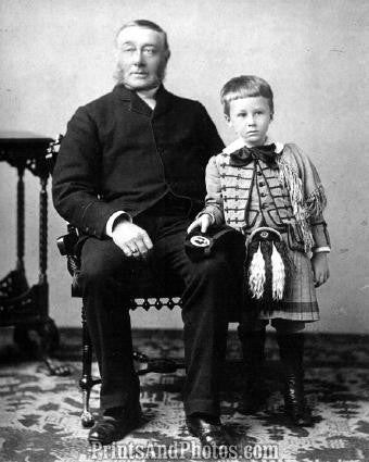 FDR Roosevelt w/ Father 1887 0995