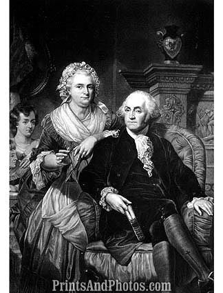 GEORGE WASHINGTON & Family Print 1006