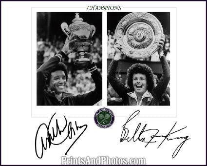 WIMBLEDON Tennis ASHE & KING  1044