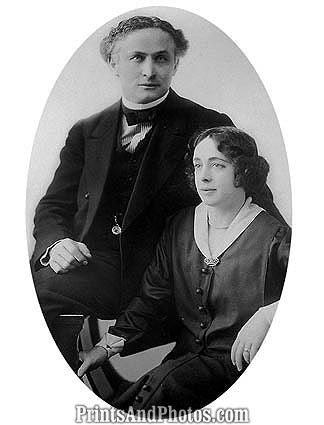 Magician HARRY HOUDINI & Wife 1096