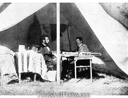 Civil War LINCOLN & Gen McClellan 1175