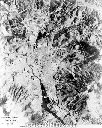WWII Aerial  Nagasaki After Blast 1203 WWII Aerial  Nagasaki After Blast 1203