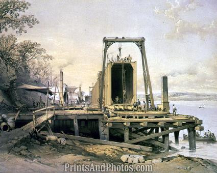 Britannia Bridge Platform of Tubes PRINT 1214