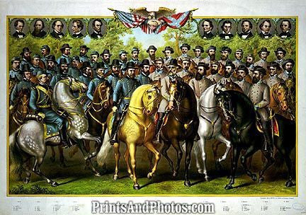 Generals Statesmen CIVIL WAR Print 1246