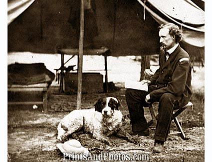 Civil War GENERAL CUSTER  w/ Dog 1373