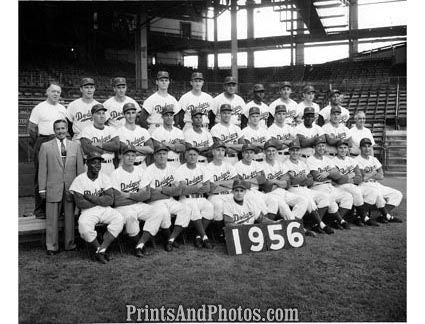 Brooklyn Dodgers 1956 Team  1420 Brooklyn Dodgers 1956 Team  1420