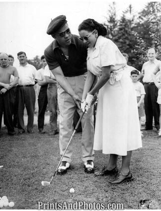 Boxer Joe Louis & Wife GOLF  1600