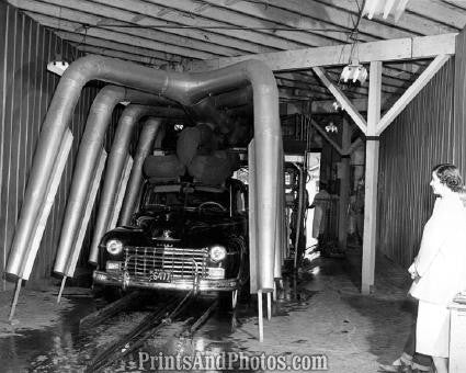 CAR WASH 1940s Houston Texas  1677 CAR WASH 1940s Houston Texas  1677