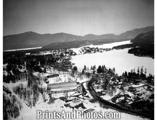 Lake Placid NY 1950s AERIAL 1716