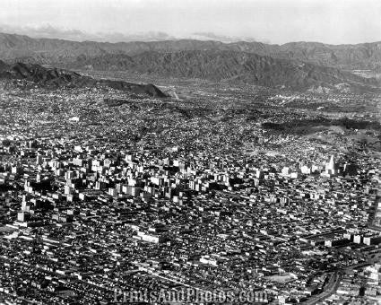 CITY Los Angeles 1950s AERIAL  1718