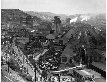 CITY Pittsburgh PA Factories AERIAL 1748