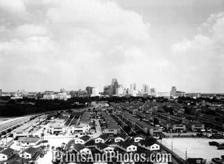 Houston Texas Skyline 1950s 1781