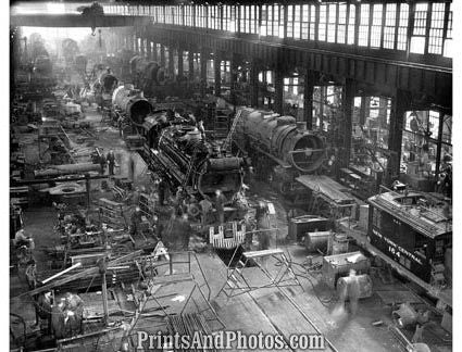 NY Central Train Erecting Shop 19610