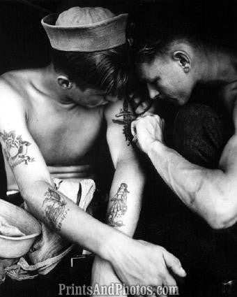 WWII  Navy SAILOR with Tattoo 2036 WWII  Navy SAILOR with Tattoo 2036