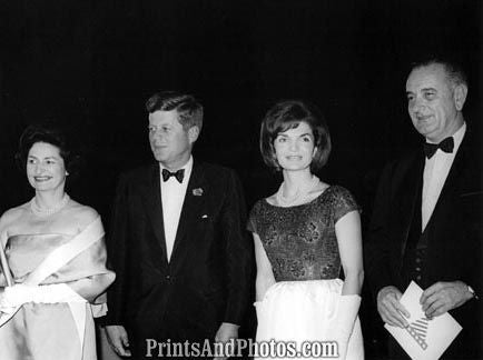 John F Kennedy Jackie LBJ & Lady Bird 2280