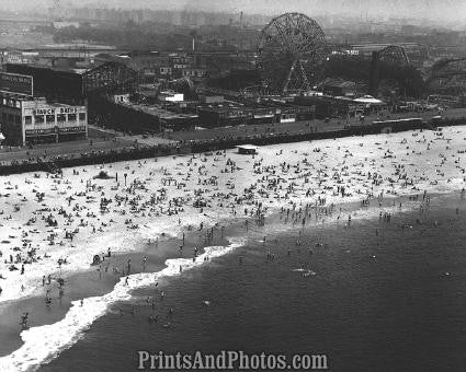 CONEY ISLAND 1950s Aerial  2368