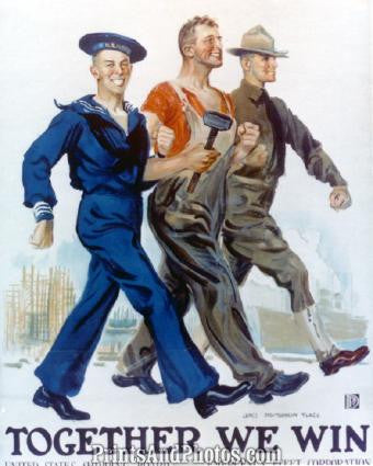 Military Together We Win WW I 2424