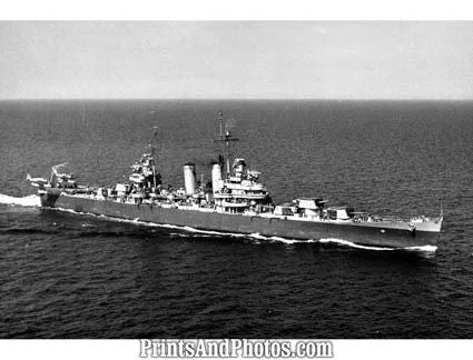 Aerial  Navy Cruiser USS Brooklyn 2648