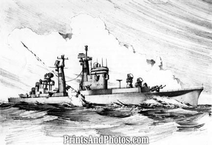 US Navy PRINT 57 Guided Missile Cruiser 2664