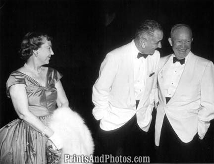 Presidents Ike & LBJ Laughing 2765