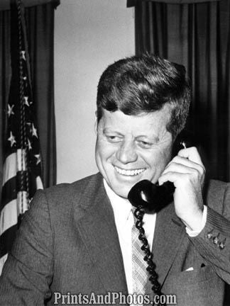 John F Kennedy  on the Phone 2804