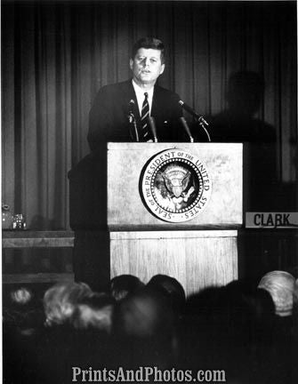 John F Kennedy at Podium 2812