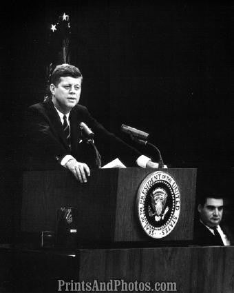 John F Kennedy at Podium Print 2831