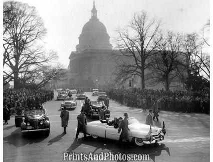 EISENHOWER Inaugural Motorcade 2998