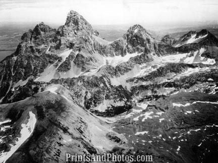 GRAND TETONS Natl Park Aerial 1951 3066