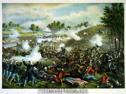 CIVIL WAR  Battle Bull Run Print 3227