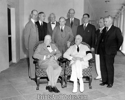 F ROOSEVELT W/ CHURHILL 3396