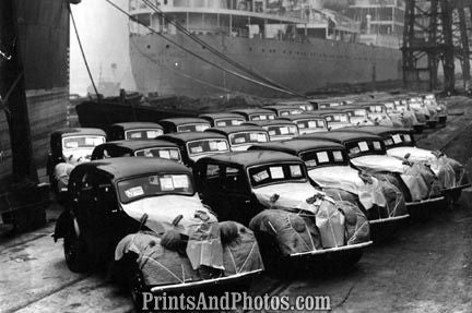 British Cars London Dock 1947  3476 British Cars London Dock 1947  3476