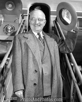 President Truman Boarding Plane 3521