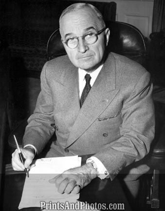 President Truman Signing Document 3539
