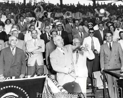 President Truman Throwing Baseball  3542 President Truman Throwing Baseball  3542
