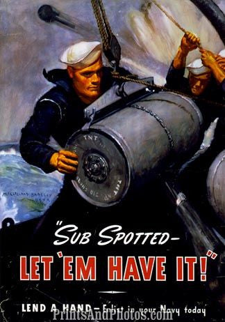 Sub Spotted Let em Have It NAVY  3639