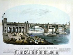 Currier & Ives Brooklyn Bridge Print 1058