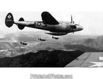 Planes Army P-38 Lightning Fighter 4017