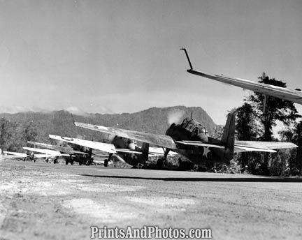 US Marines WWII Bombers Take Off  4053 US Marines WWII Bombers Take Off  4053