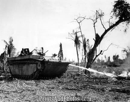 US Marines WWII Flame Throwing Tank 4073 US Marines WWII Flame Throwing Tank 4073