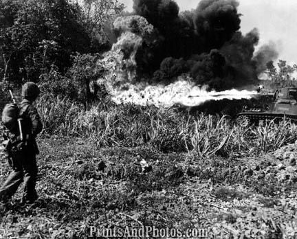 US Marines WWII Flame-throwing Tank 4074