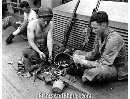 US Marines Oil Ammunition on Ship  4133
