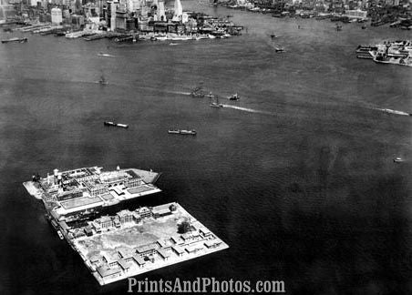 NEW YORK Ellis Island Aerial 4168